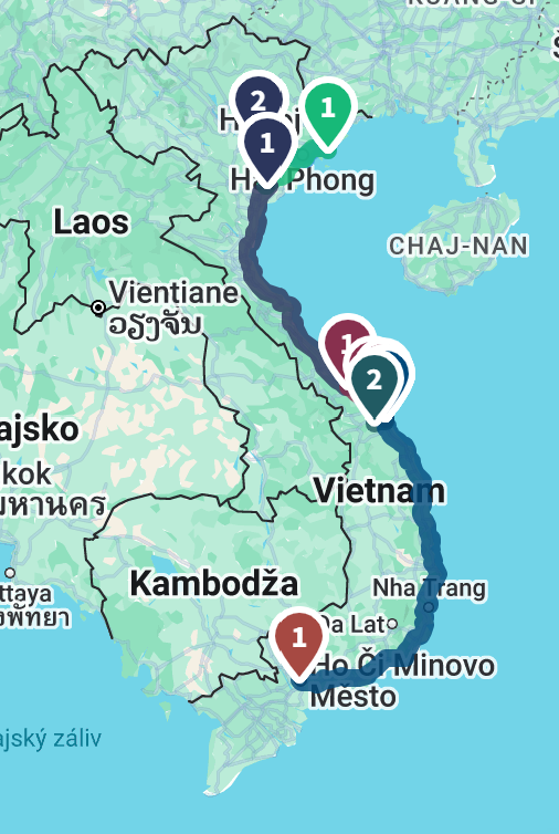 Việt Nam – 12 denní itinerář